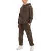 imageYeokou Mens Tracksuits 2 Piece Sweatsuits Pullover Hoodie Athletic Sweatpants Joggers SetsCoffeebrown