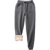 imageYeokou Warm Sweatpants Womens Fleece Sherpa Lined Winter Active Running Jogger PantsDark Grey