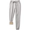 imageYeokou Warm Sweatpants Womens Fleece Sherpa Lined Winter Active Running Jogger PantsLight Grey