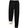 imageYeokou Warm Sweatpants Womens Fleece Sherpa Lined Winter Active Running Jogger PantsStyle 12blackstraight Leg