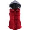 imageYeokou Womens Slim Sleeveless Quilted Removable Hooded Winter Puffer Vest Coat1 Red