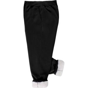imageYeokou Unisex Boys Girls Kids Sherpa Lined Athletic Jogger Fleece SweatpantsBlack
