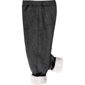 imageYeokou Unisex Boys Girls Kids Sherpa Lined Athletic Jogger Fleece SweatpantsDarkgrey