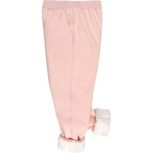 imageYeokou Unisex Boys Girls Kids Sherpa Lined Athletic Jogger Fleece SweatpantsPink