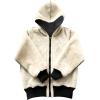 imageYeokou Unisex Boys Girls Kids Winter Sherpa Lined Zip Up Sweatshirt Jacket HoodieBlack