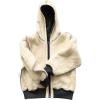 imageYeokou Unisex Boys Girls Kids Winter Sherpa Lined Zip Up Sweatshirt Jacket HoodieDarkgrey