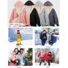 imageYeokou Unisex Boys Girls Kids Winter Sherpa Lined Zip Up Sweatshirt Jacket HoodieLightgrey