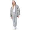 imageYeokou Unisex Boys Girls Kids Winter Sherpa Lined Zip Up Sweatshirt Jacket HoodieLightgrey