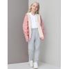 imageYeokou Unisex Boys Girls Kids Winter Sherpa Lined Zip Up Sweatshirt Jacket HoodiePink