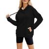 imageYeokou Womens Athletic Hoodies Sherpa Fleece Lined Workout Pullover Winter Warm Thicken SweatshirtBlack