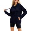 imageYeokou Womens Athletic Hoodies Sherpa Fleece Lined Workout Pullover Winter Warm Thicken SweatshirtNavyblue