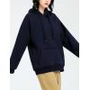 imageYeokou Womens Athletic Hoodies Sherpa Fleece Lined Workout Pullover Winter Warm Thicken SweatshirtNavyblue