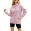 imageYeokou Womens Athletic Hoodies Sherpa Fleece Lined Workout Pullover Winter Warm Thicken SweatshirtPink