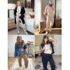imageYeokou Womens Fleece 2 Piece Outfits Sweatsuits Pullover Hoodie Sweatshirt Jogger Pants Tracksuits SetBlack