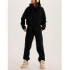 imageYeokou Womens Fleece 2 Piece Outfits Sweatsuits Pullover Hoodie Sweatshirt Jogger Pants Tracksuits SetBlack