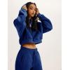 imageYeokou Womens Fleece 2 Piece Outfits Sweatsuits Pullover Hoodie Sweatshirt Jogger Pants Tracksuits SetBlue