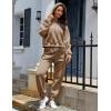 imageYeokou Womens Fleece 2 Piece Outfits Sweatsuits Pullover Hoodie Sweatshirt Jogger Pants Tracksuits SetBrown