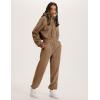 imageYeokou Womens Fleece 2 Piece Outfits Sweatsuits Pullover Hoodie Sweatshirt Jogger Pants Tracksuits SetBrown