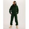 imageYeokou Womens Fleece 2 Piece Outfits Sweatsuits Pullover Hoodie Sweatshirt Jogger Pants Tracksuits SetDarkgreen