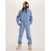 imageYeokou Womens Fleece 2 Piece Outfits Sweatsuits Pullover Hoodie Sweatshirt Jogger Pants Tracksuits SetDustyblue
