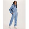 imageYeokou Womens Fleece 2 Piece Outfits Sweatsuits Pullover Hoodie Sweatshirt Jogger Pants Tracksuits SetDustyblue