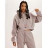 imageYeokou Womens Fleece 2 Piece Outfits Sweatsuits Pullover Hoodie Sweatshirt Jogger Pants Tracksuits SetDustypink