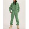 imageYeokou Womens Fleece 2 Piece Outfits Sweatsuits Pullover Hoodie Sweatshirt Jogger Pants Tracksuits SetGreen