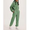 imageYeokou Womens Fleece 2 Piece Outfits Sweatsuits Pullover Hoodie Sweatshirt Jogger Pants Tracksuits SetGreen