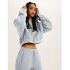 imageYeokou Womens Fleece 2 Piece Outfits Sweatsuits Pullover Hoodie Sweatshirt Jogger Pants Tracksuits SetGrey