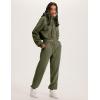 imageYeokou Womens Fleece 2 Piece Outfits Sweatsuits Pullover Hoodie Sweatshirt Jogger Pants Tracksuits SetMossgreen