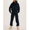 imageYeokou Womens Fleece 2 Piece Outfits Sweatsuits Pullover Hoodie Sweatshirt Jogger Pants Tracksuits SetNavy