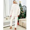 imageYeokou Womens Fleece Pajamas Sets Fluffy Sleepwear Warm Sherpa Pullover Pants with PocketsBeige