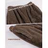 imageYeokou Womens Fleece Pajamas Sets Fluffy Sleepwear Warm Sherpa Pullover Pants with PocketsBrown