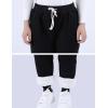 imageYeokou Womens Sherpa Lined Sweatpants Winter Warm Fleece Joggers Casual Lounge PantsBlack