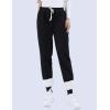 imageYeokou Womens Sherpa Lined Sweatpants Winter Warm Fleece Joggers Casual Lounge PantsBlack