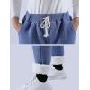 imageYeokou Womens Sherpa Lined Sweatpants Winter Warm Fleece Joggers Casual Lounge PantsBlue