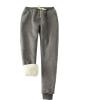 imageYeokou Womens Sherpa Lined Sweatpants Winter Warm Fleece Joggers Casual Lounge PantsDark Grey