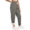 imageYeokou Womens Sherpa Lined Sweatpants Winter Warm Fleece Joggers Casual Lounge PantsDark Grey