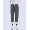 imageYeokou Womens Sherpa Lined Sweatpants Winter Warm Fleece Joggers Casual Lounge PantsDark Grey