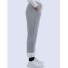 imageYeokou Womens Sherpa Lined Sweatpants Winter Warm Fleece Joggers Casual Lounge PantsLight Grey