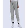 imageYeokou Womens Sherpa Lined Sweatpants Winter Warm Fleece Joggers Casual Lounge PantsLight Grey