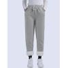 imageYeokou Womens Sherpa Lined Sweatpants Winter Warm Fleece Joggers Casual Lounge PantsLight Grey