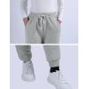 imageYeokou Womens Sherpa Lined Sweatpants Winter Warm Fleece Joggers Casual Lounge PantsLight Grey