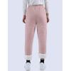 imageYeokou Womens Sherpa Lined Sweatpants Winter Warm Fleece Joggers Casual Lounge PantsPink