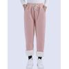 imageYeokou Womens Sherpa Lined Sweatpants Winter Warm Fleece Joggers Casual Lounge PantsPink