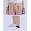 imageYeokou Womens Sherpa Lined Sweatpants Winter Warm Fleece Joggers Casual Lounge PantsPink