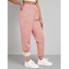 imageYeokou Womens Sherpa Lined Sweatpants Winter Warm Fleece Joggers Casual Lounge PantsPink