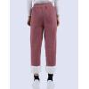 imageYeokou Womens Sherpa Lined Sweatpants Winter Warm Fleece Joggers Casual Lounge PantsWine Red