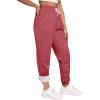imageYeokou Womens Sherpa Lined Sweatpants Winter Warm Fleece Joggers Casual Lounge PantsWine Red