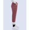 imageYeokou Womens Sherpa Lined Sweatpants Winter Warm Fleece Joggers Casual Lounge PantsWine Red